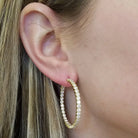Rahaminov Milgrain Bezel Hoop Earrings
