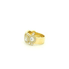 18 Karat Yellow Gold and Diamond "Bubble" Ring