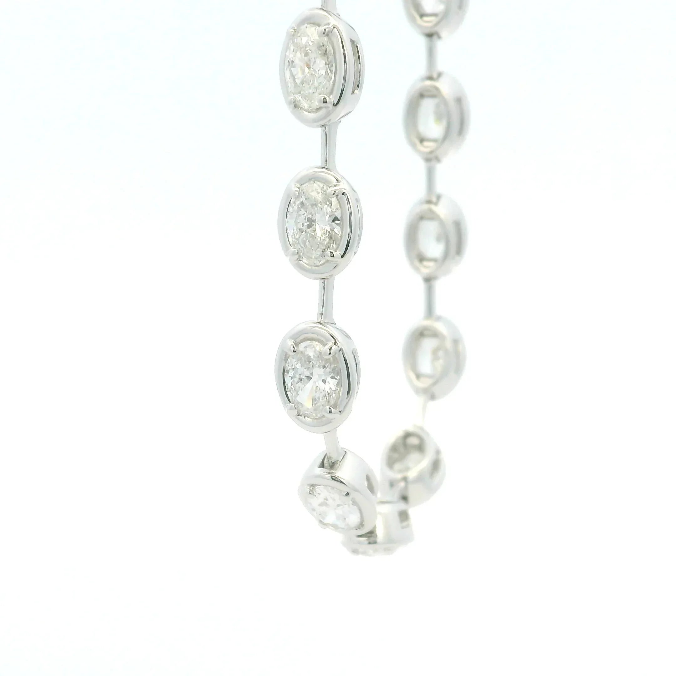 White Gold and Diamond Line Bracelet