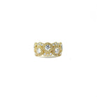 18 Karat Yellow Gold and Diamond "Bubble" Ring