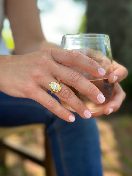 Moval Twin Bezel Diamond Ring