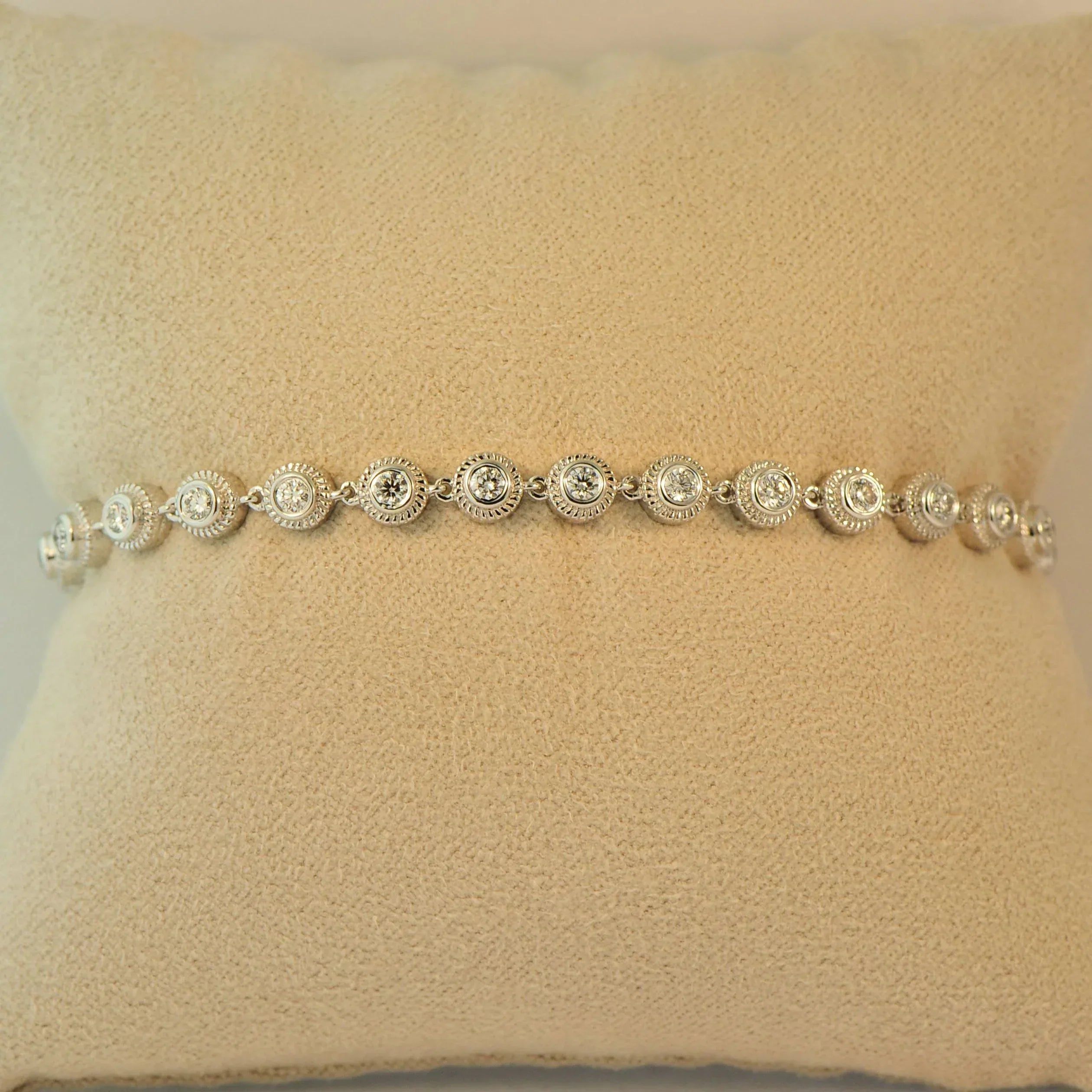 Rahaminov White Gold Beaded Bracelet