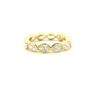 18 Karat Yellow Gold Pear Shape Diamond Eternity Band