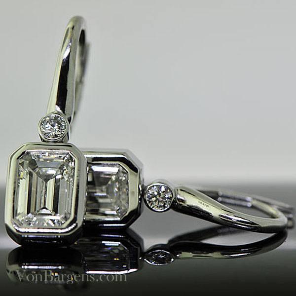 3.0 ct. Emerald Cut Diamond Earrings