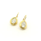 18 Karat Yellow Gold and Diamond Drop Earrings