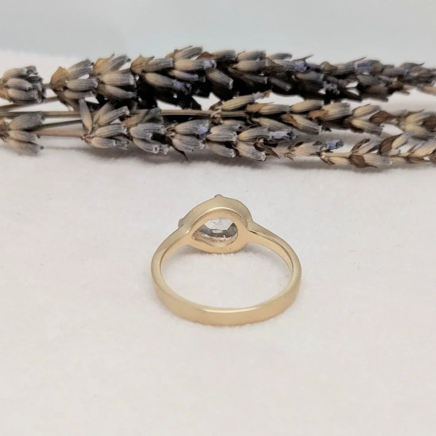 Pear Shaped Rose Cut Solitaire