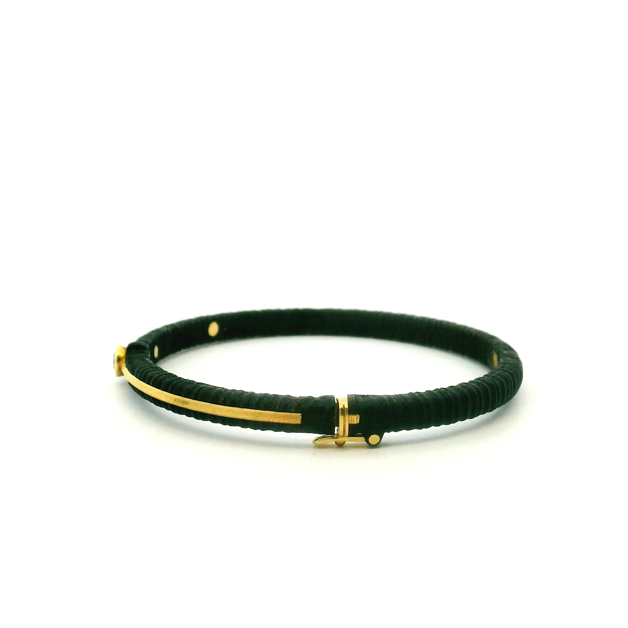 Hinged Ridge Cuff with Diamond