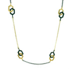 18 karat Yellow Gold and Stainless Steel Necklace