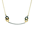 18 karat Yellow Gold and Stainless Steel Necklace