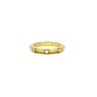 Yellow Gold & Diamond Hex Stacking Ring