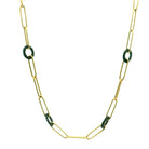 Yellow Gold, Cobalt Chrome Link Necklace