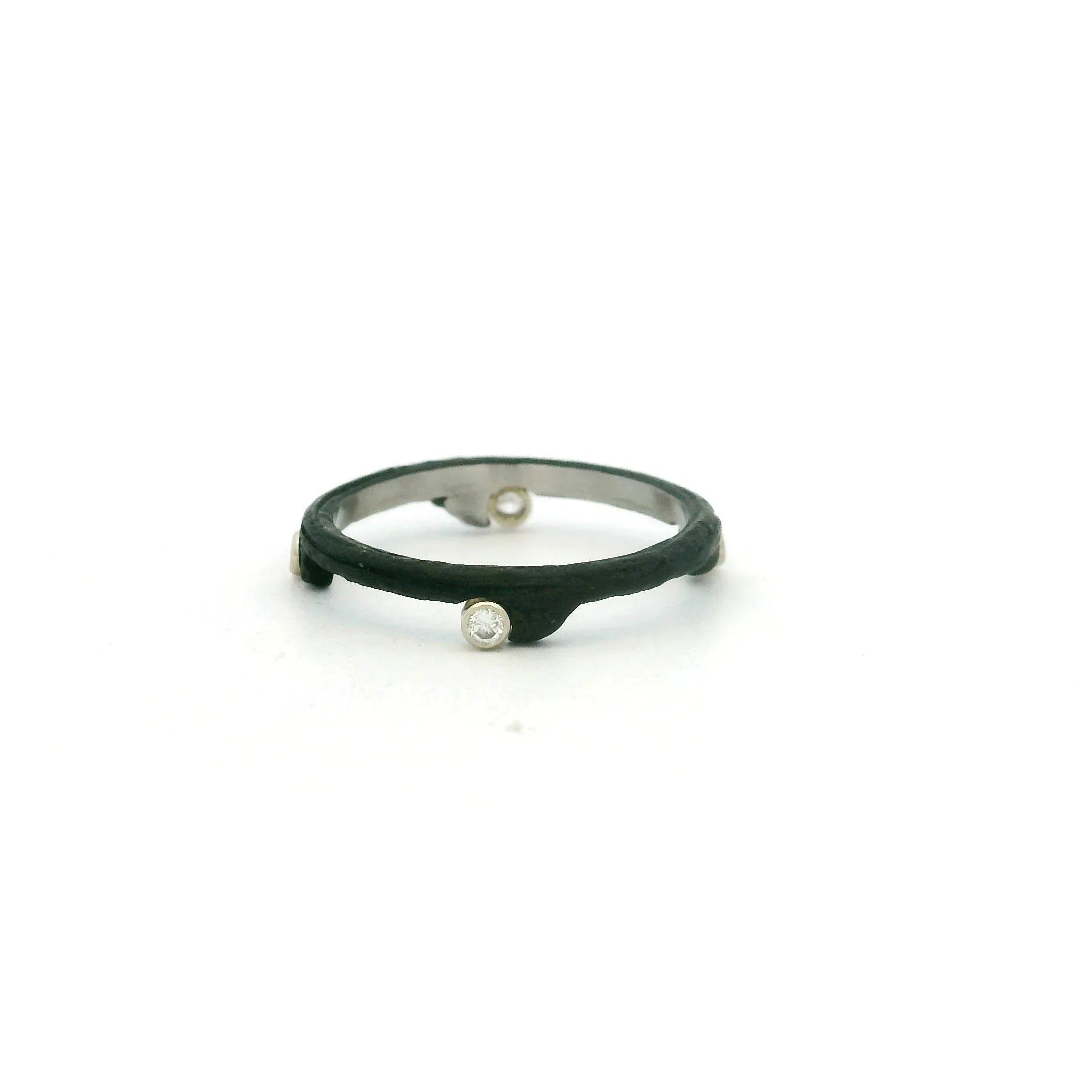 Cobalt Chrome Side Stacking Hemp Band