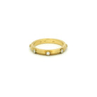 Yellow Gold & Diamond Hex Stacking Ring