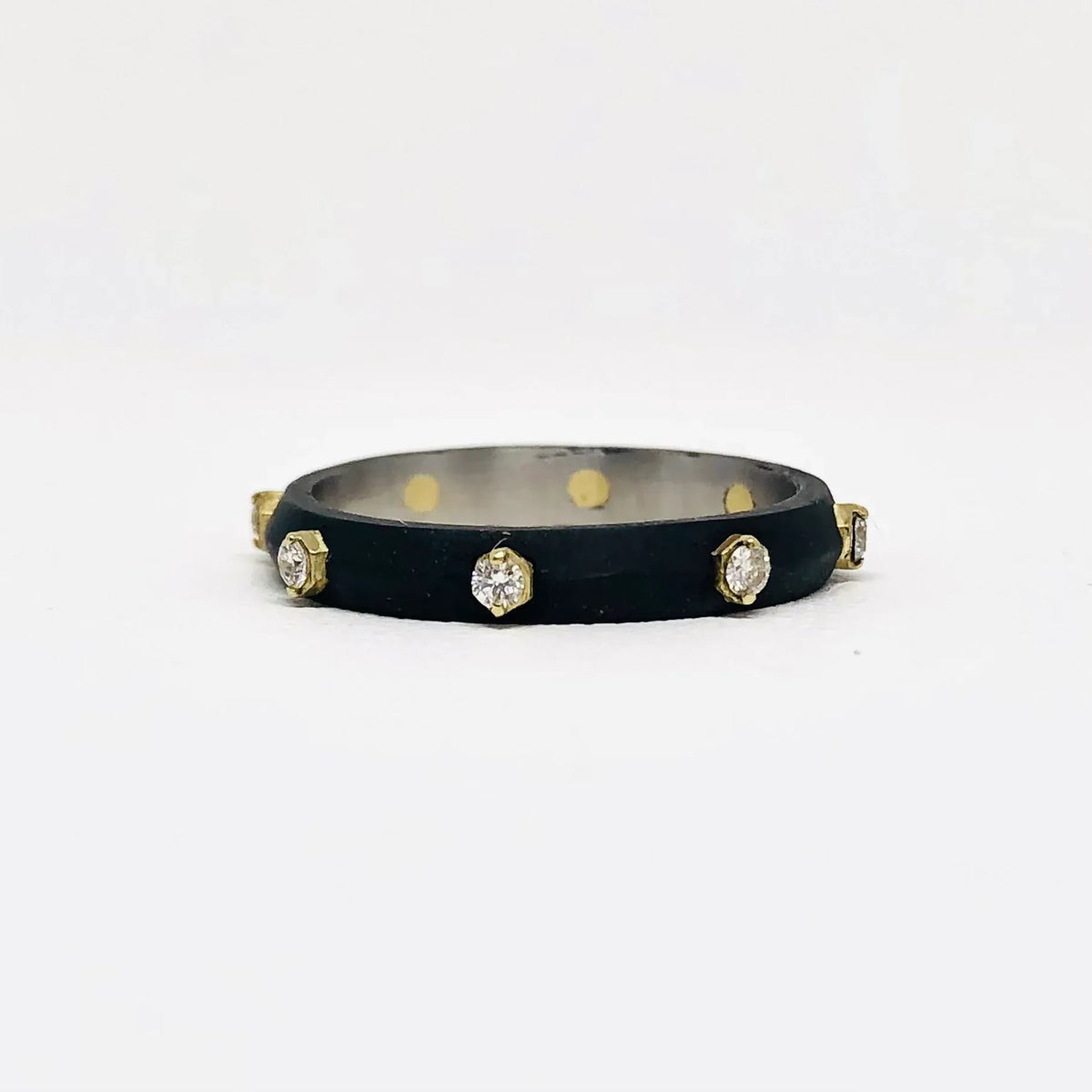 Cobalt Chrome and Diamond 'Hex' Stacking Ring – Von Bargen's Jewelry ...