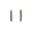 Scallop Pear Hoop Earring with Diamonds