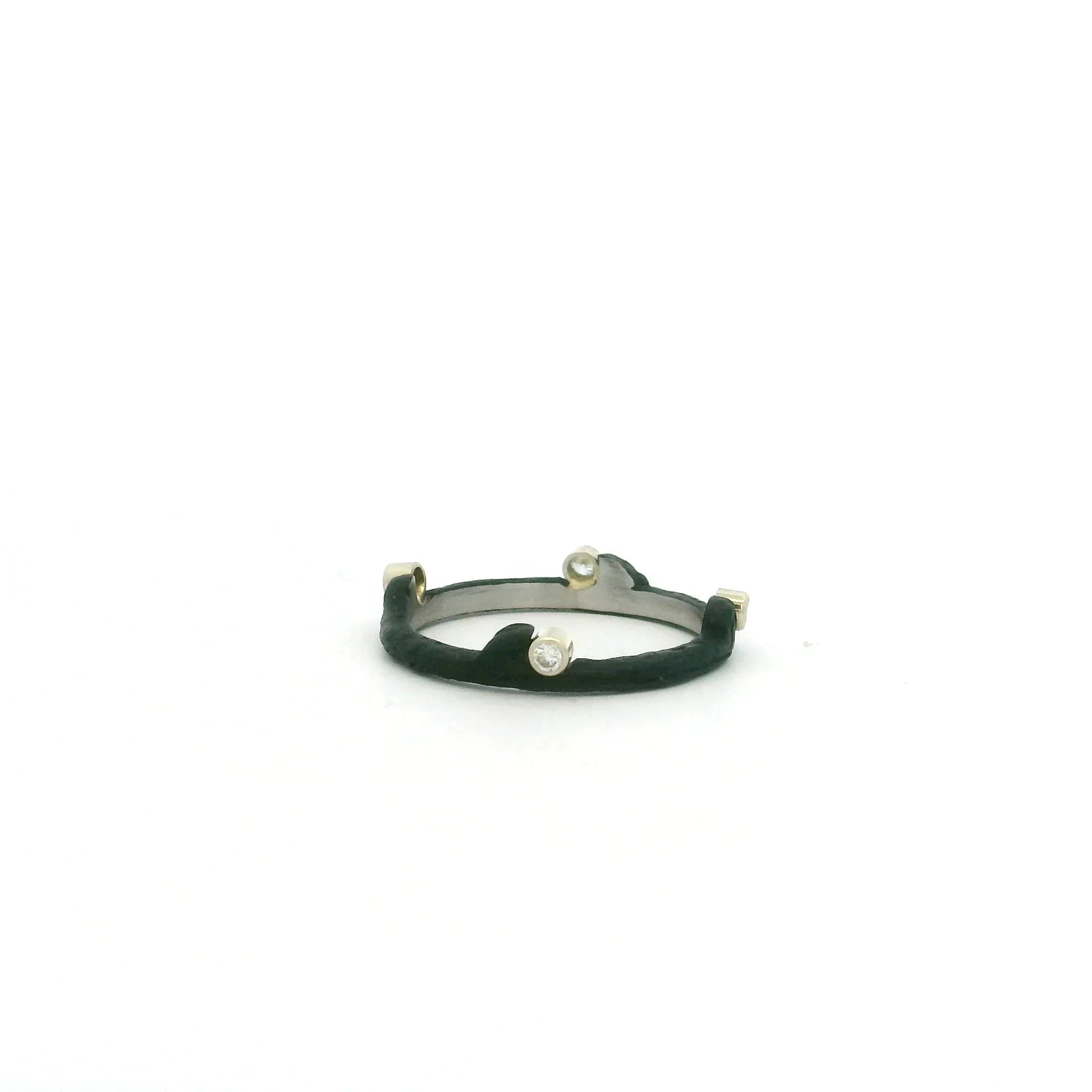 Cobalt Chrome Side Stacking Hemp Band