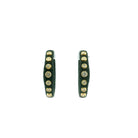 Yellow Gold Cobalt Chrome and Diamond Med Hoops