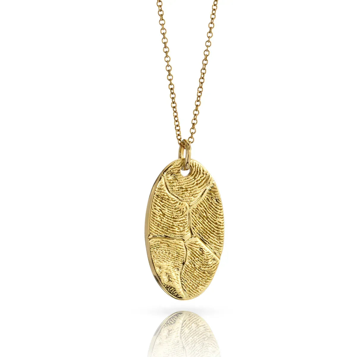 Fingerprint Oval Pendant