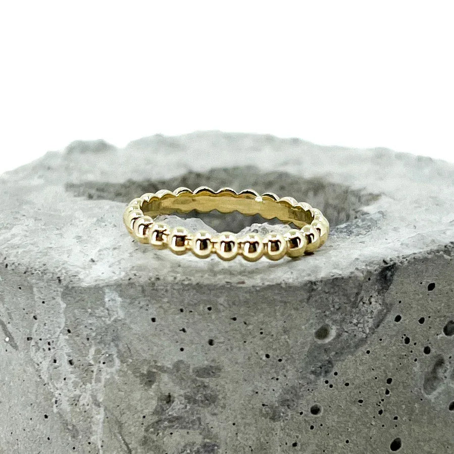 Yellow Gold Bead Band