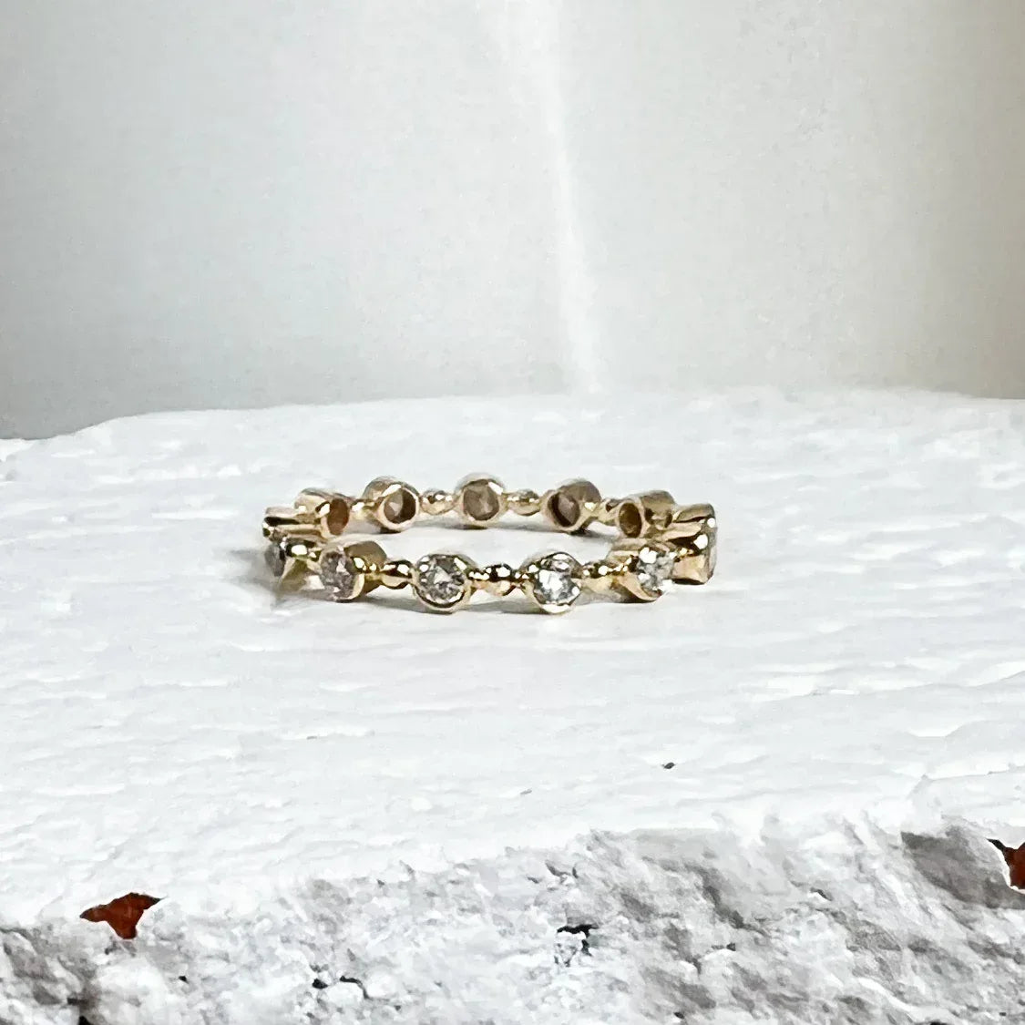Yellow Gold, Diamond "Bubble" Band