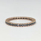 Rose Gold, Black Diamond Stacking Ring