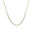 Yellow Gold Baguette Diamond Necklace