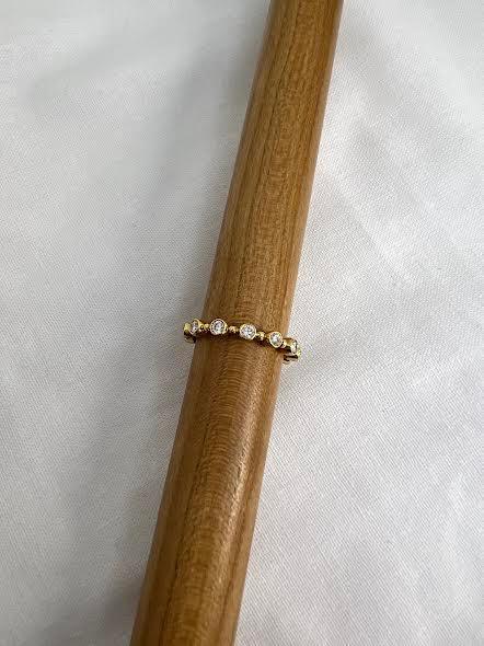 Yellow Gold, Diamond "Bubble" Band
