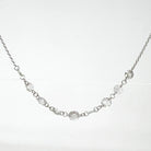 White Gold, Rose Cut Diamond Strand Necklace