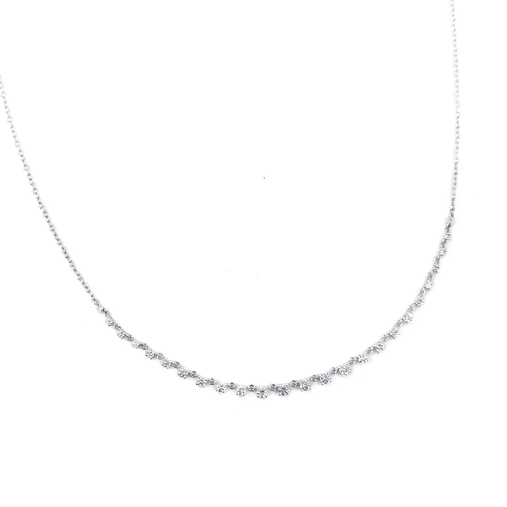18 karat White Gold and Diamond "Mylene" Necklace