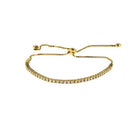 Yellow Gold and Diamond Line Bracelet