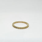 Yellow Gold and Rainbow Sapphire Bezel Ring