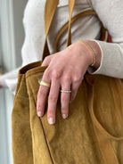 Yellow Gold and Diamond Modern Bezel Band