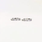 White Gold Diamond Marquis Huggies