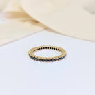 Yellow Gold, Black Diamond Eternity Band