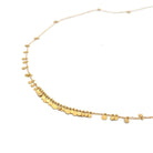 18 Karat Yellow Gold Tiny Dot Cluster Necklace