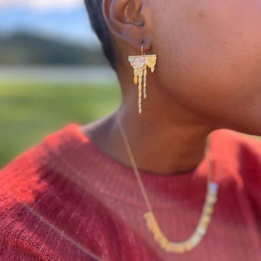Multi Gold Hummingbird Trail Earrings