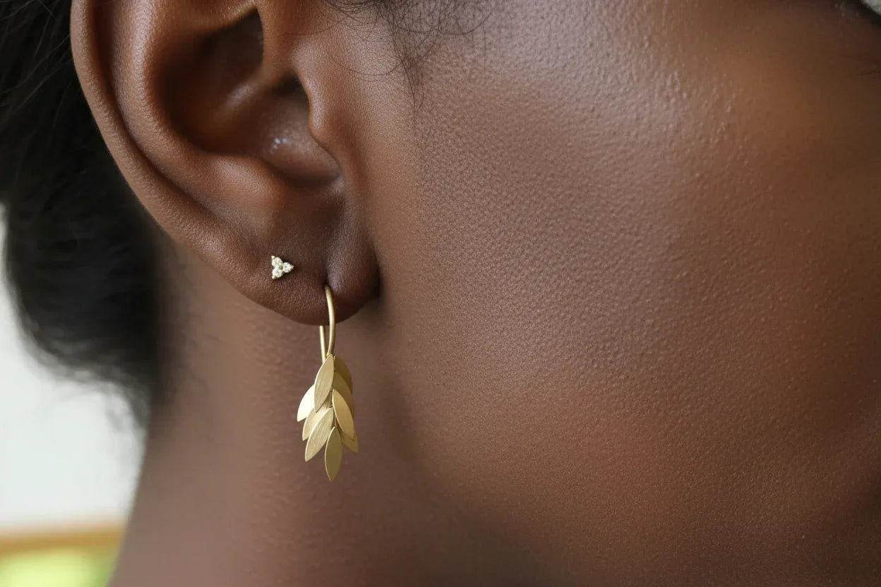 Small "Golden Leaf" Earrings