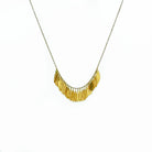 Yellow Gold Dandelion Arc Necklace