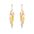 Rainbow Gold Falling Leaf Earrings