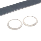 Sterling Silver Hammered 24mm Eclipse Hoops