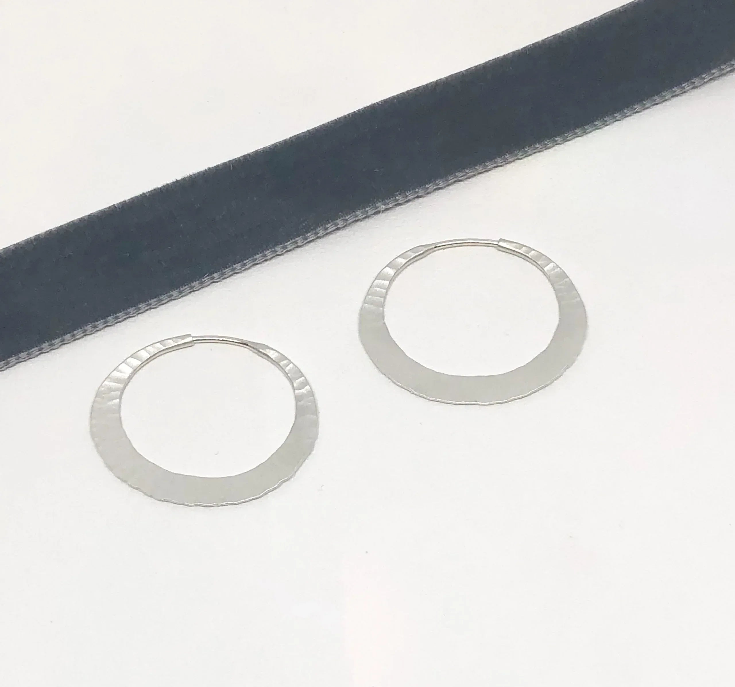 Matte Silver 24mm Hoops