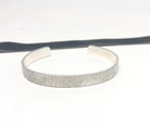 Matte Sterling Silver 7mm Textured Cuff
