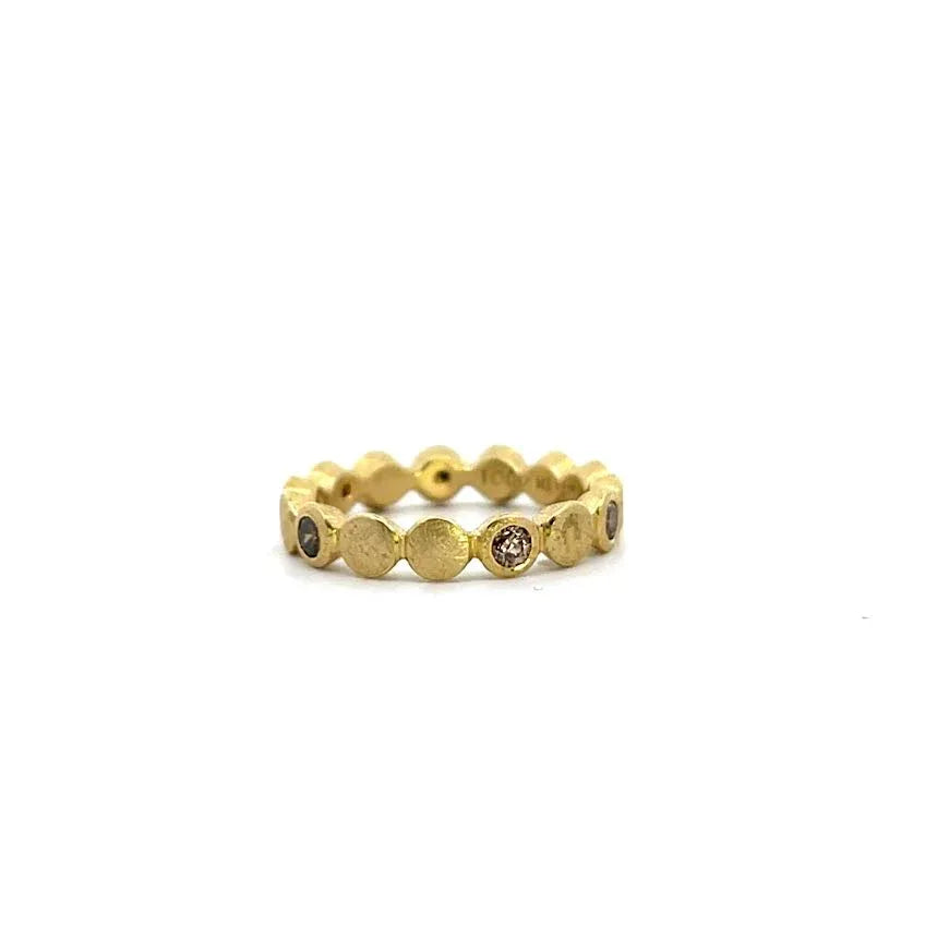 18 karat Yellow Gold and Autumn Diamond Band