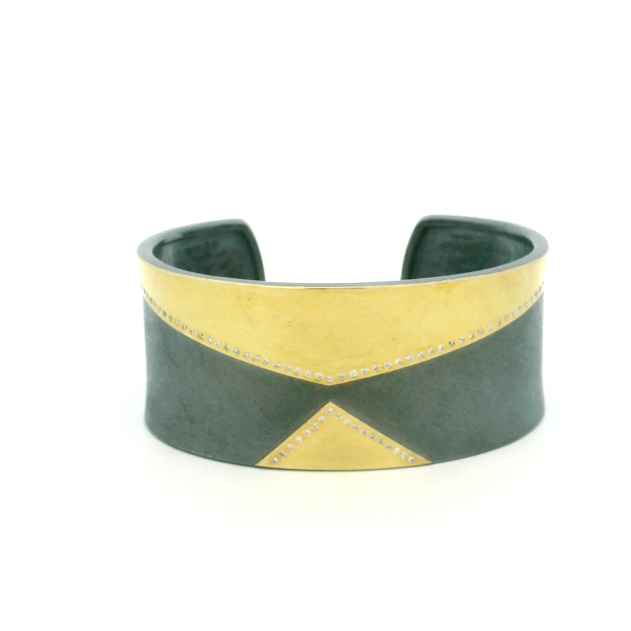 Geometric Mixed Metal Cuff