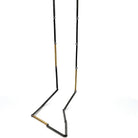 18 karat Yellow Gold and Oxidized Sterling Silver Bar Chain Necklace