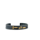 Diamond, 18 karat Yellow and Oxidized Silver Cuff Bracelet