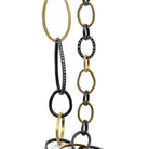 Diamond, 18 karat Yellow Gold and Oxidized Silver Chain Link Necklace