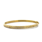18 karat Yellow Gold and Scattered Diamond Hinged Bracelet