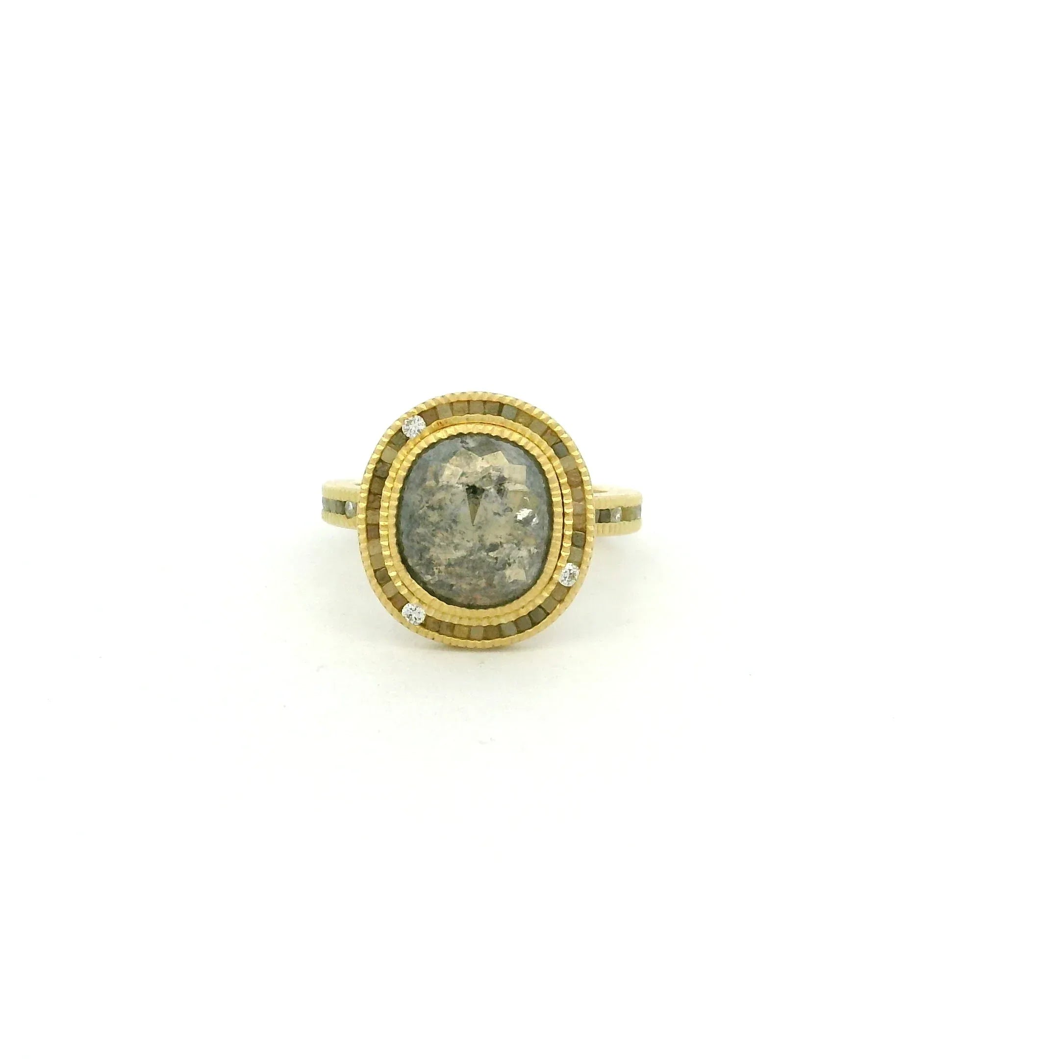 Yellow Gold 3.41 CT Diamond Ring