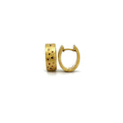 18 karat Yellow Gold and Autumn Diamond Huggie Hoops